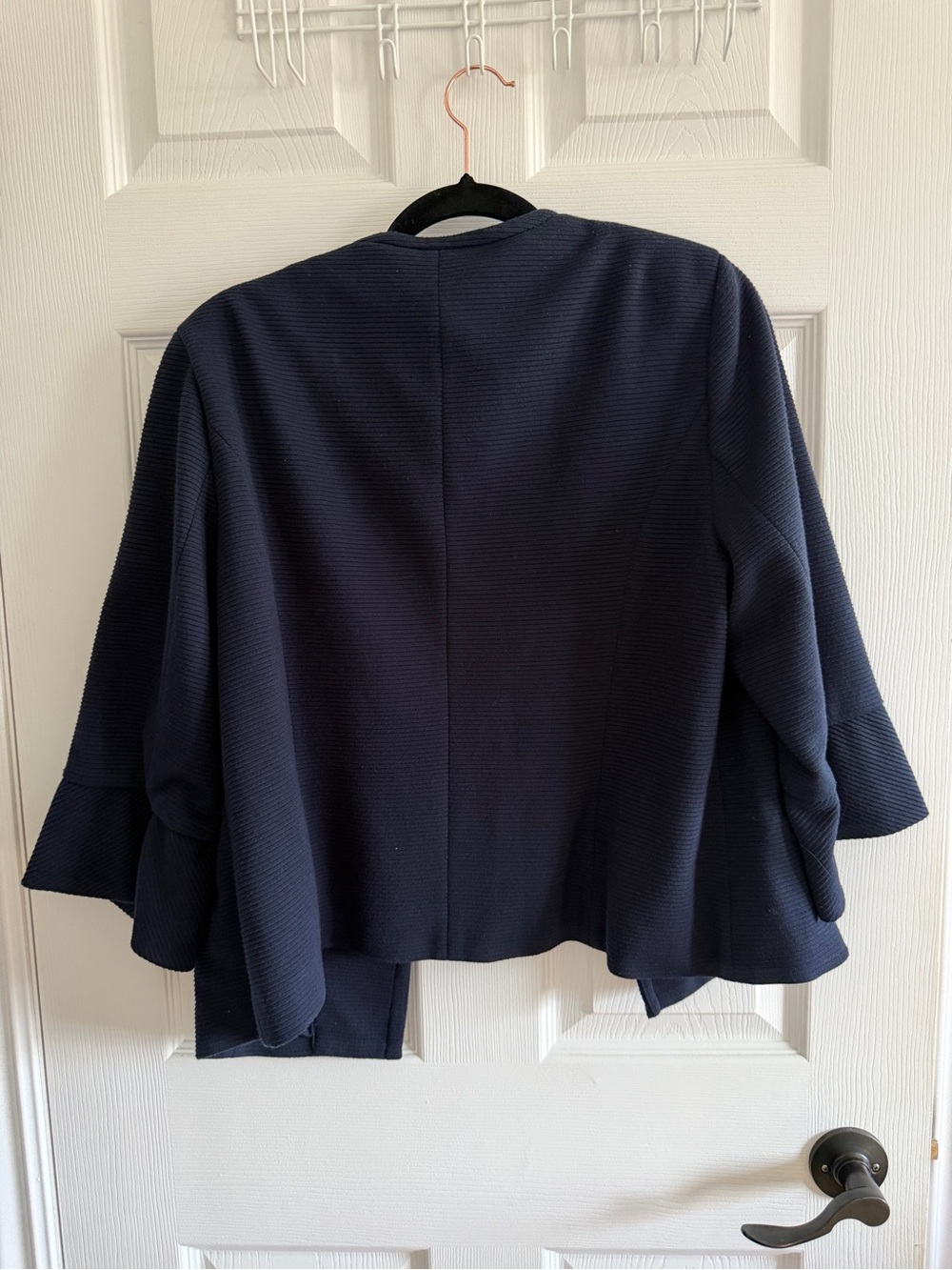 cleo Navy Open-Front Cropped Blazer - Picture 5 of 5